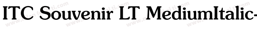 ITC Souvenir LT MediumItalic字体转换
